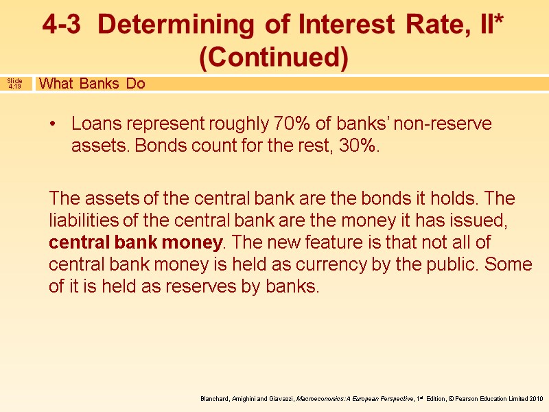Loans represent roughly 70% of banks’ non-reserve  assets. Bonds count for the rest,